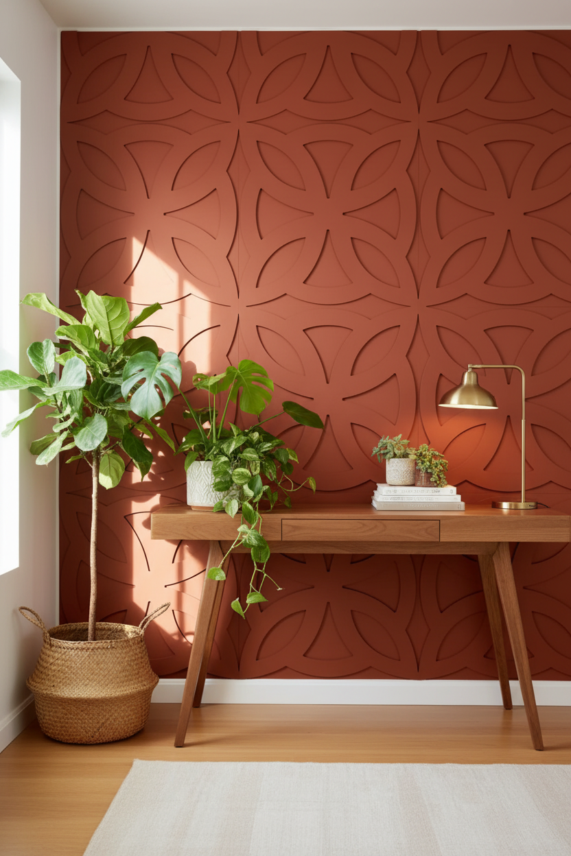 Floral estrella terracota