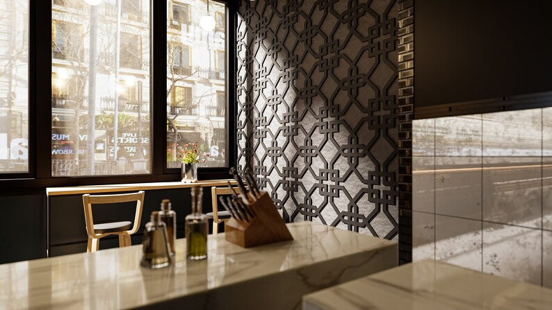 Celtic Lattice Decorative Wall Panels | Rental Friendly | Peel & Stick | Humidity Resistant